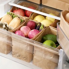 페이퍼 냉장고 정리함 정리 방수 3size 크라프트 종이 포장 봉투, 6호, 1개