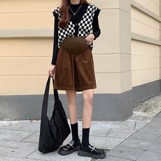 보온 팬츠 니트 기모 바지 겨울용 반바지 여성 의류