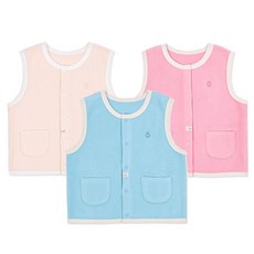 오가닉맘 포근 유아용 플리스조끼 3종 컬러 택1