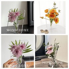 台灣出貨 ins北歐風藝術相框玻璃花瓶擺件臥室仿真花餐桌擺設可水養插花器 乾燥花花瓶桌麵佈置 居家擺設 RAWO, 相框擺件【可水培】1個+15*20cm