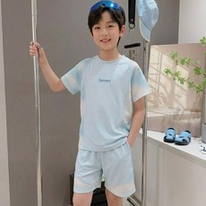 주니어 썸머리 쿨링 매쉬 반팔 상하복 세트
