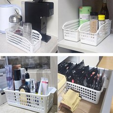 진구스디자인 다목적 직사각 바구니 데스크홀더, 한손잡이형, 1개, 한손잡이형