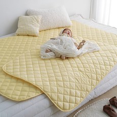 파스텔 순면 유아 방수패드, YELLOW, 1개