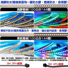 金宸光電 WS2815 幻彩燈條, 1個, ＷＳ２８１５（１米１４４燈）３Ｐｉｎ接頭,裸板白底【５０ｃｍ】幻彩燈條１２Ｖ