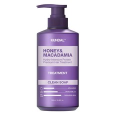 KUNDAL 昆黛爾 蜂蜜澳洲堅果保濕護髮乳 皂香, 500ml, 1瓶