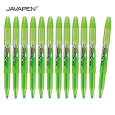 자바펜 파워라인 형광펜 오리지널, 연두, 12개