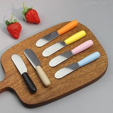 迷你小號不銹鋼牛油刀 黃油刀 涂抹果醬 奶酪甜品抹刀 吐司面包抹醬刀, 1個, 無,天藍色, 天藍色