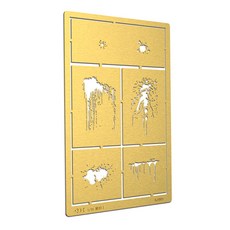 shangren DIY 모델 만들기 그림 부품 키트 스텐실 템플릿 스프레이 1/35 모델 취미 공예 액세서리 새로운, 110x62.5mm, 황동, GJ3001A, 1개
