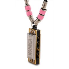 HOHNER Mini Harmonica Necklace 검정, 핑크