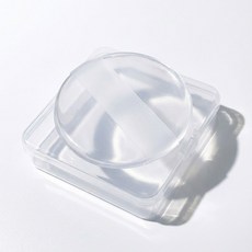 마케즈 왕쫀득 퍼프 실리콘 대형 쿠션, 9cm+전용케이스 투명 1개