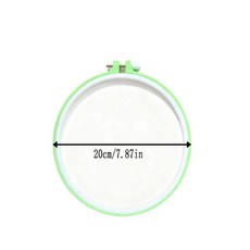 자수 고리 원형 크로스 랙 플라스틱 프레임 링 바느질 공예 도구, 4. Green 20cm