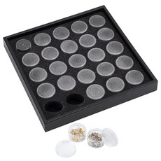 블랙 플라스틱 네일 아트 25구 도구 보관 케이스 206x206x25cm 1개입