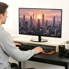 찜빵몰 모니터 받침대 1단 컴퓨터모니터다이