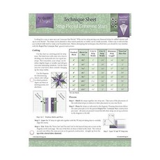 스튜디오 180 디자인 테크닉 시트 - 스트립 피스드 르모인 스타 퀼트 블록용