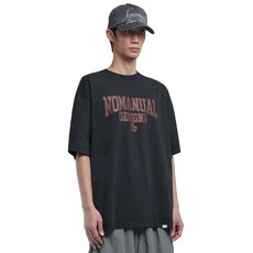 [노매뉴얼] A.L T-SHIRT - WASHED BLACK