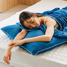 냉감 여름 쿨 베개커버 2p, 서핑 블루