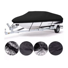 보트커버 낚시 천 선박 자외선 방수 옥스포드 차단, I. V형 블랙 0-피트 커버 사이즈 700x50cm