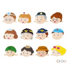 청양 직업 Role Play 머리띠 12종 코스프레 파티 용품 헤어밴드 1개입