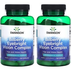 스완슨 빌베리 아이브라이트 비전 컴플렉스 캡슐, 2개, 100정