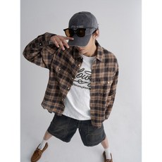 에잇세컨즈 8SECONDS 서머 웨스턴 체크 셔츠 - 브라운 265864CY1D 141599