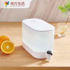 大容量冷水壺 附過濾龍頭 冰箱飲料桶, 1個, 新歀白色-容量4000mL帶過濾龍頭