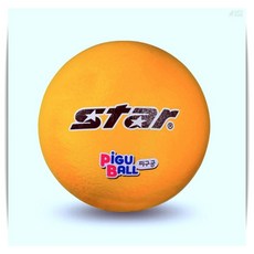 [안전한 놀이] 스타 피구공 4호 소프트 쿠션 폼 노랑, 1개, 상세페이지 참조