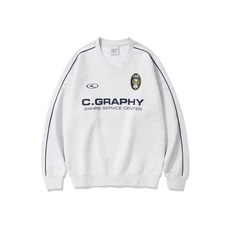 CGP 24H 트랙 브이넥 맨투맨 멜란지 그레이