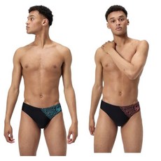 Speedo 運動三角泳褲Medley Logo 黑/皮克頓藍【詹姆士的店】男士泳裝 時尚舒適