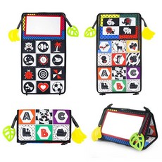 몬테소리 흑백 아기 바닥 거울 배밀이 감각 발달 장난감 6-24개월 기어다니기, [04] Letter Cognition