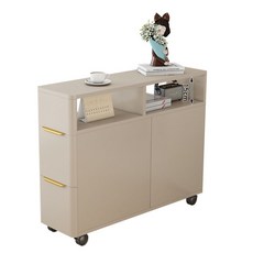소파 협탁 수납장 이동식 틈새 좁은 슬림 가구 소파테이블 사이드테이블, C. 월넛 22 너비 0 깊이 65 높이 바퀴