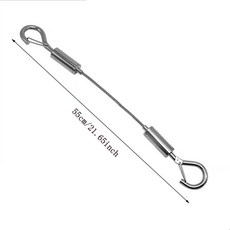 1Pcs 천장 걸이 스틸 와이어 로프 잠금 빌보드 설치 연결 후크 서스펜션 커넥터 Agraffe 여러 스타일, 05 Type A 0.55 meters