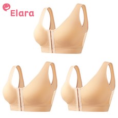 엘라라 앞후크 스포츠브라탑 3개
