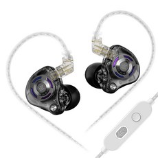 Keephifi KZ Gale 유선 HiFi 이어폰 게이밍 이어폰 IEM 슈퍼라인어 다이나믹 드라이브 음악 모니터 인체공학 헤드셋 커스텀 게이밍 이어버드, 마이크