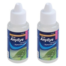 히알루론산 렌즈 습윤 세척액 드롭 애니아이, 2개, 15ml