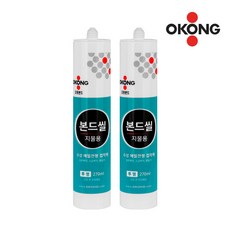 오공 본드씰 지물용 수성 도배 실리콘 투명 270ml, 2개