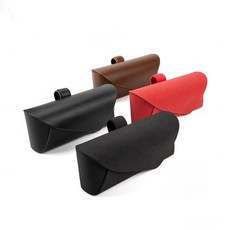 밀튼 차량용 선글라스 거치대 케이스 안경 수납함 클립 걸이 홀더, 나파가죽(크로스오버), 1개, 브라운