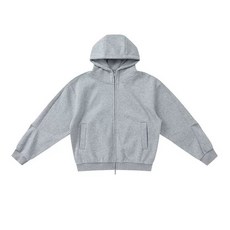 老皮衣櫥 蠶絲羊毛混紡 拉鍊連帽外套 加絨 男女情侶款 秋冬