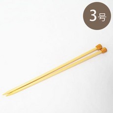 HAMANAKA 濱中牌 竹製玉付棒針 2本針 23cm, 1個, No.3 - 3.0mm