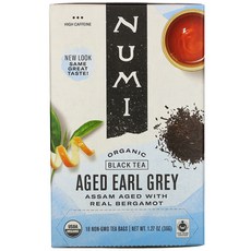 Numi Tea 유기농 홍차 숙성된 얼그레이 18티백 1.27 oz (36 g) 3팩