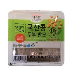 대상/국산콩 두부 반모 부드러운찌개용(냉장) 200g /, 1개