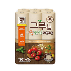 삼정펄프 그루 안심 키친타올 120매 12롤 1개