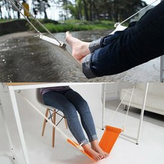 릴렉스 발해먹 책상 발걸이 발판 발받침대, 발해먹 오렌지, 1개