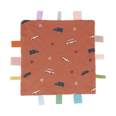 해외 AmazingM 아기 태그 애착 담요 태그가 있는 감각 3-12개월 남아 및 여아용 도트 뒷면 태기 무지개 미국매장정품+ 1710953, 자동차.