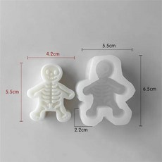 아로마테라피 몰드 실리콘 베이킹 향기로운 양초 휴일 공예품, 색상: 5. Skull, 1개