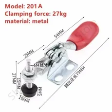 2Pcs 퀵 릴리스 수평 클램프 잠금 레버 패스너 손 도구 목공 클립 GH-201/201A/201B/201C/225D 고정 클립, 201A