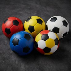 어린이 유아 미니 칼라 축구공 15cm 연질 고무 말랑한 안전 실내외 장난감, 본상품, 옐로우