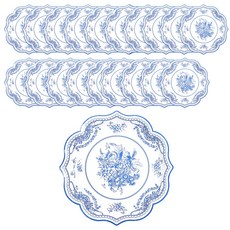 블루플로라 일회용 종이접시 31cm, 20개, 1세트