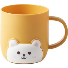 翠樂絲 小熊漱口杯 小熊洗漱杯 兒童漱口杯 卡通小熊洗漱杯 加厚洗漱杯 可愛刷牙杯 學生牙杯, 1個, 黃色