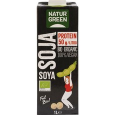 스페인 네이처그린 아가베 시럽을 첨가한 두유 드링크 음료 naturgreen soy drink, 4개, 1L
