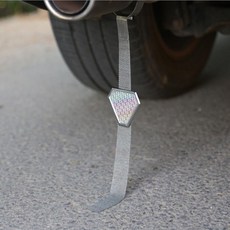 2개구성 정전기 방지 벨트 배기통 걸이식 차량용 체인 밸트 밴드 접지 차단, 1세트, 다이아-실버 2개